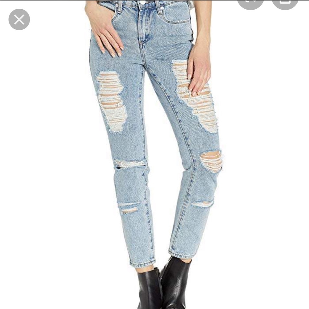 Blank denim Rivington distressed boyfriend jeans